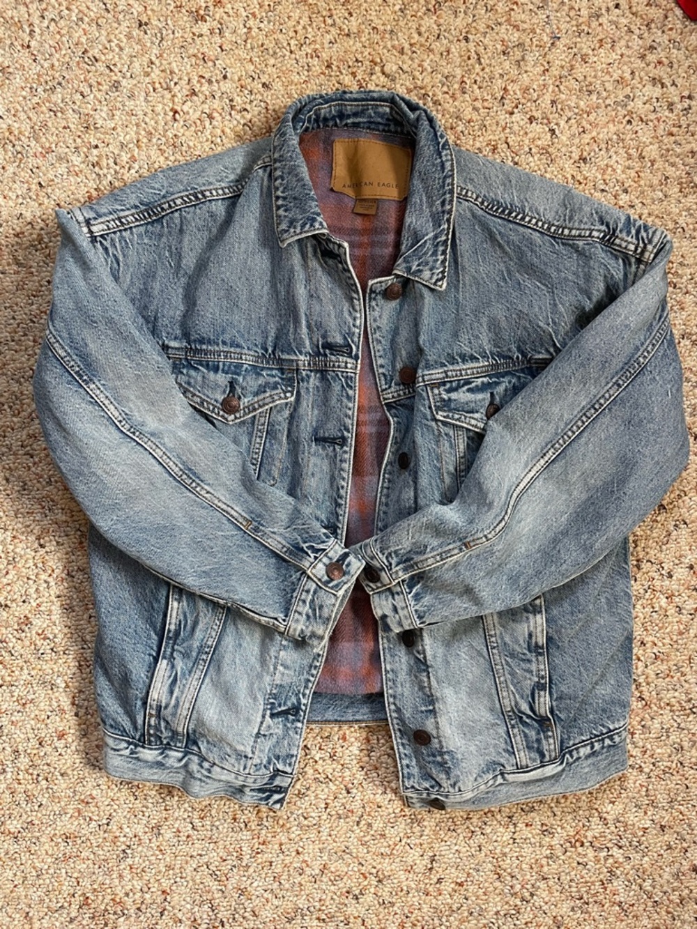 American Eagle Outfitters Faded Blue Denim Jacket